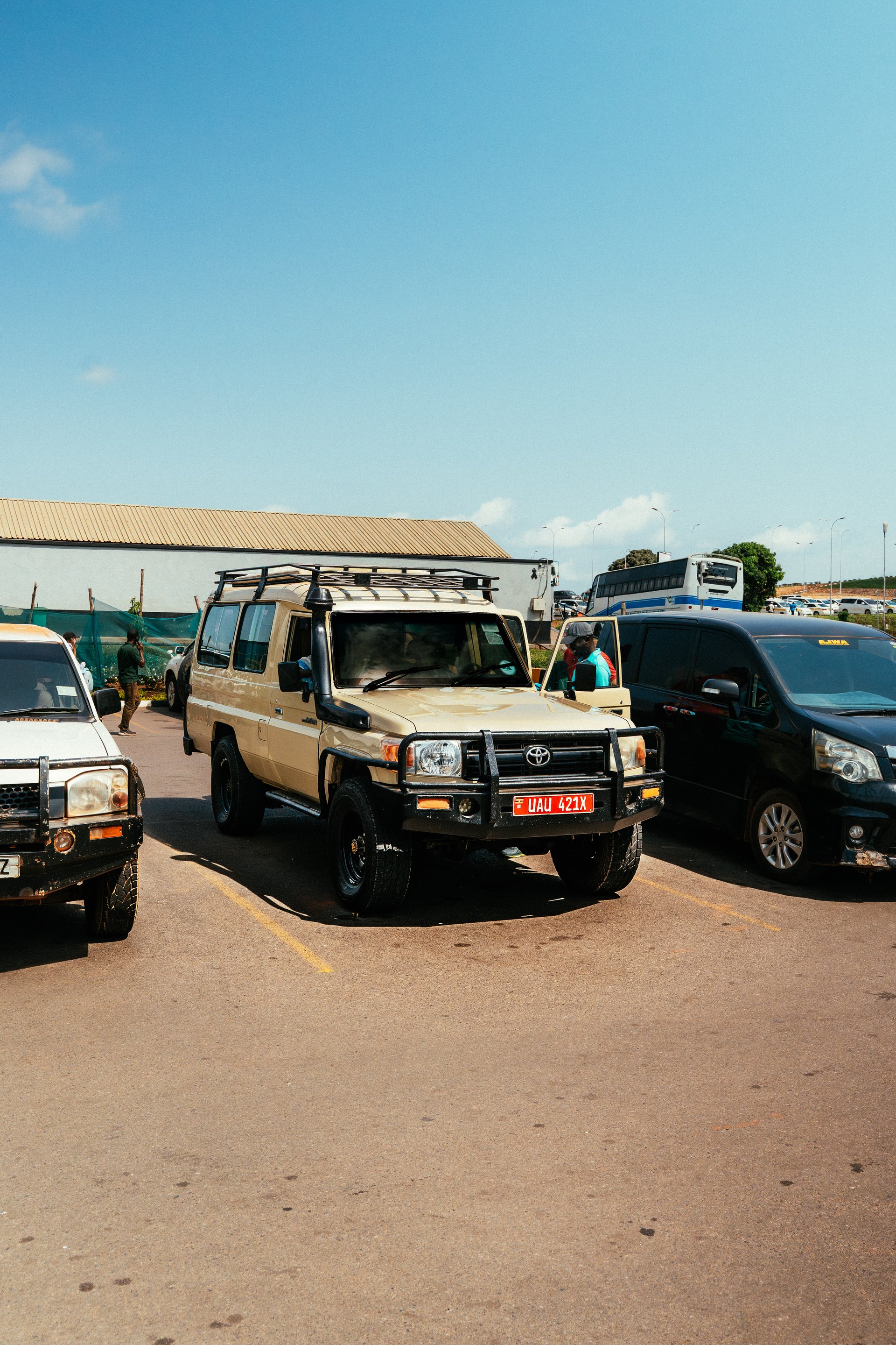 Toyota Land Cruiser Safari Vehicle Parked in Ugandan Lot