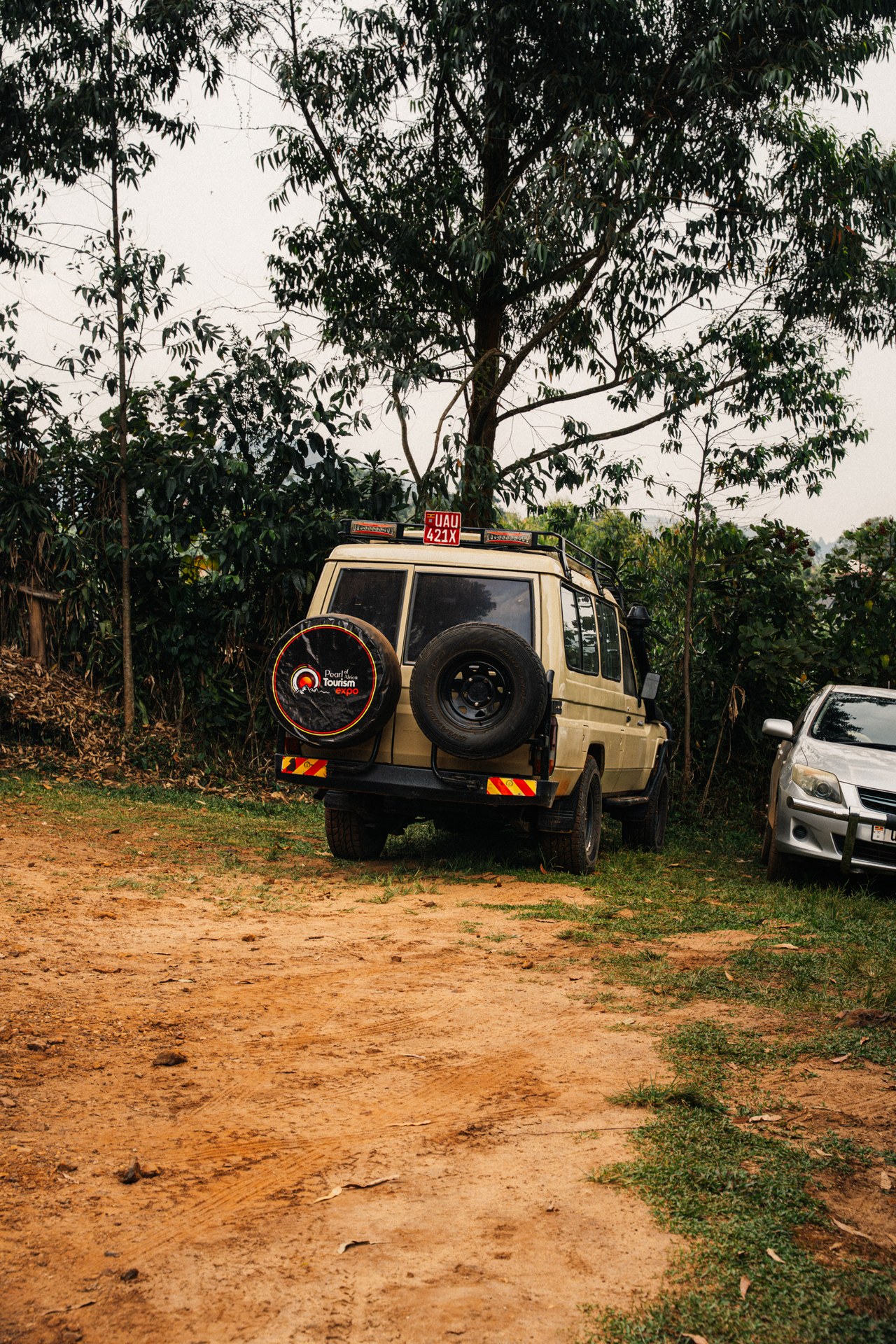 HopeBus on a sandy road in Uganda