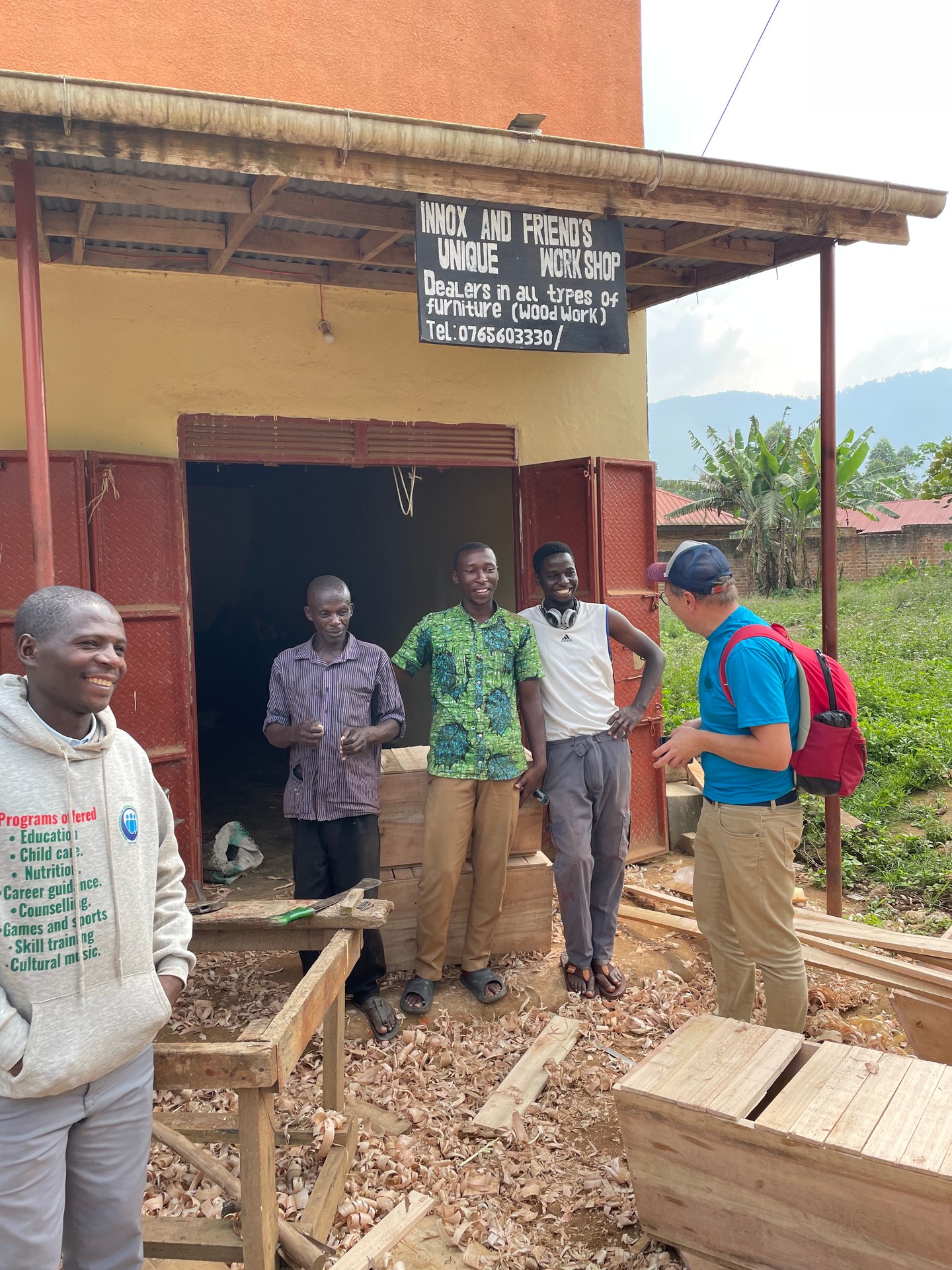 Woodworking workshop in Buhoma