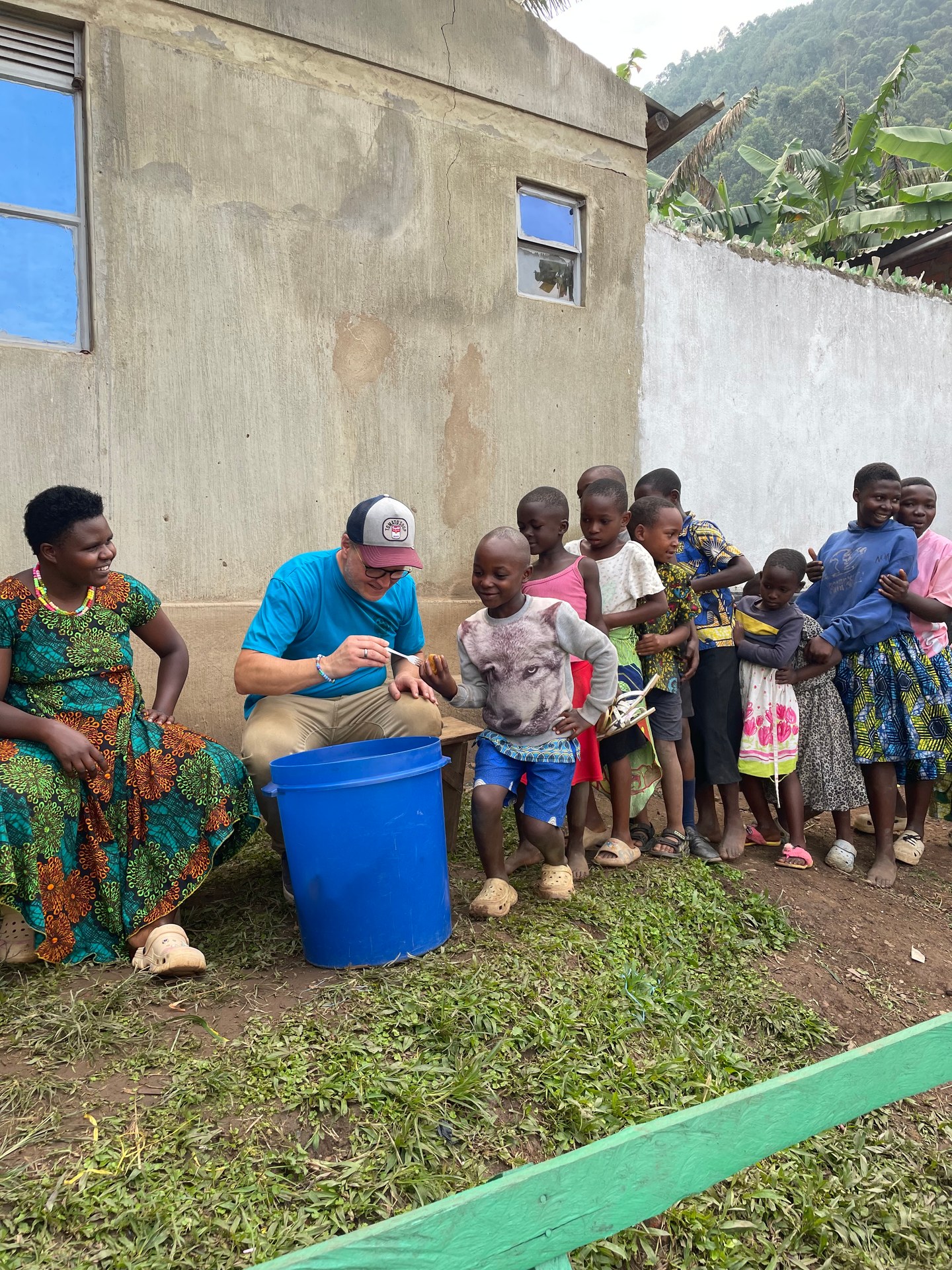 Learning together at Buhoma orphanage