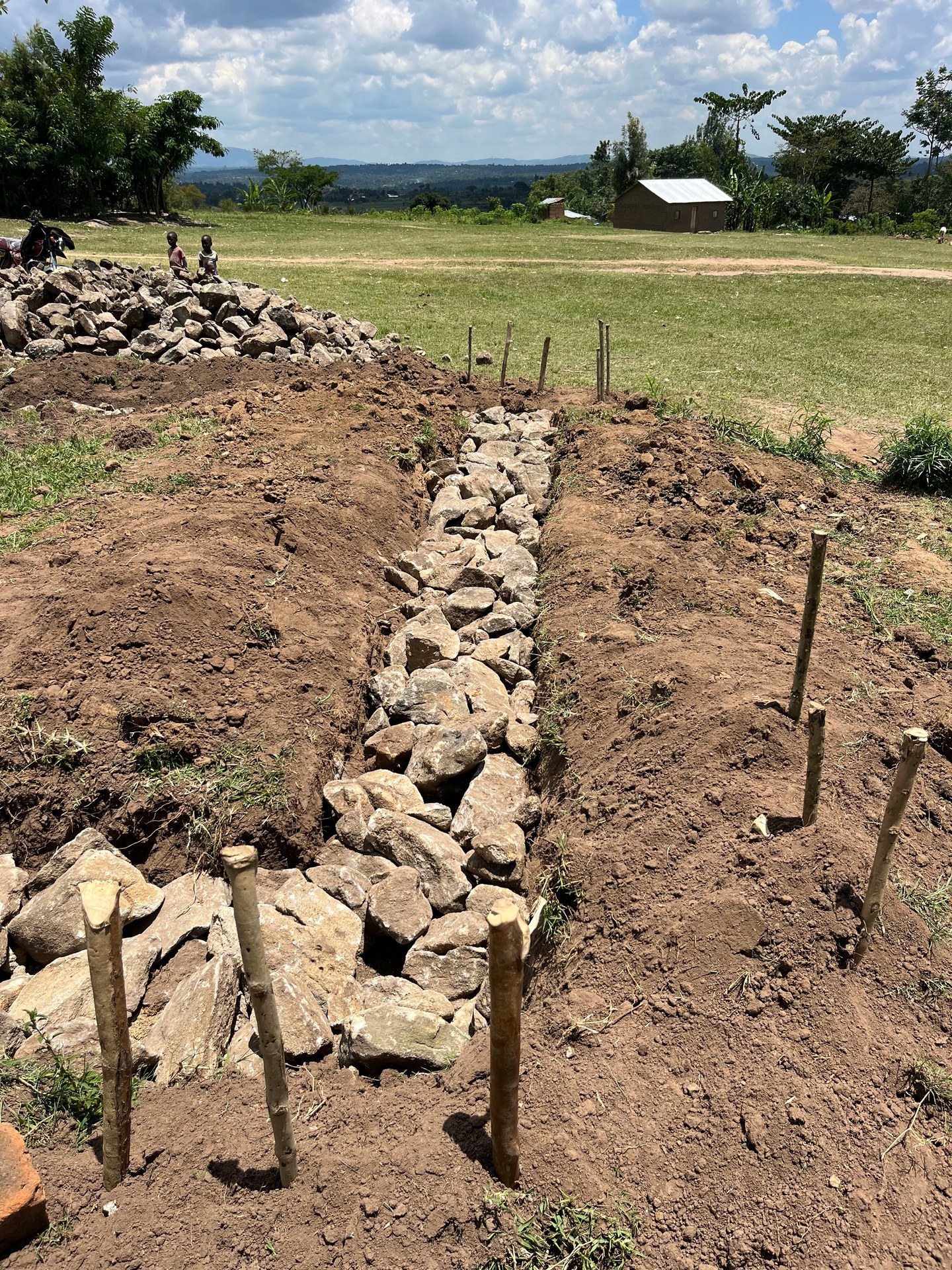 Stone terracing for erosion control on agricultural land in the Ugandan highlands, October 2024 — Photo: Mark Suer